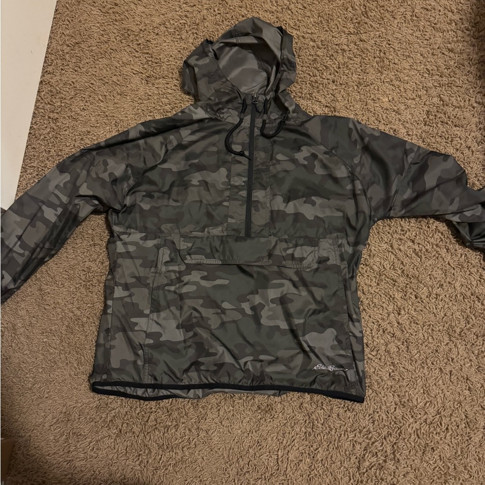 Eddie Bauer women’s camo windbreaker. Size large